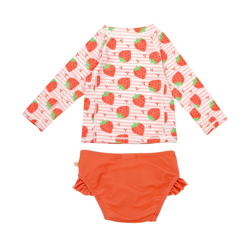 Rashguard Swim Top + Bikini Bottom Set