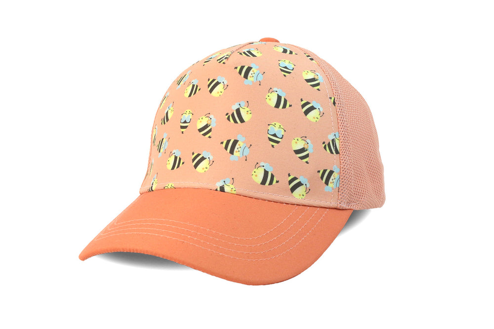 FlapJackKids - Kids Printed Ball Cap - Bees - M (2-4Y) Kids UPF50+ Printed Ball Cap - Bees 990006502816