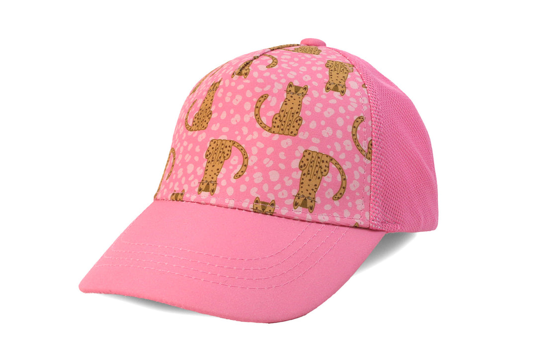 FlapJackKids - Kids Printed Ball Cap - Leopard - M (2-4Y) Kids UPF50+ Printed Ball Cap - Leopard 990006502779